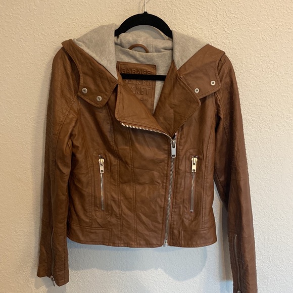 Garage traditional brown leather jacket - Picture 5 of 9